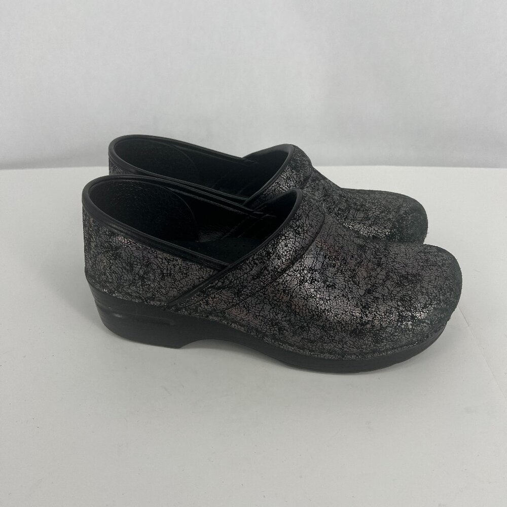 Dansko Metallic Black Clogs